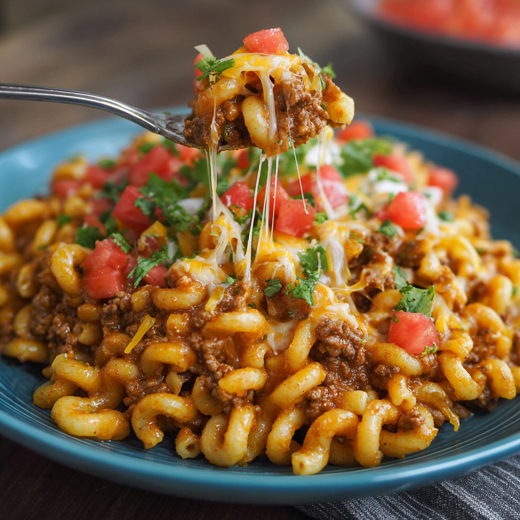 Cheesy Taco Pasta - Cheesy Taco Pasta