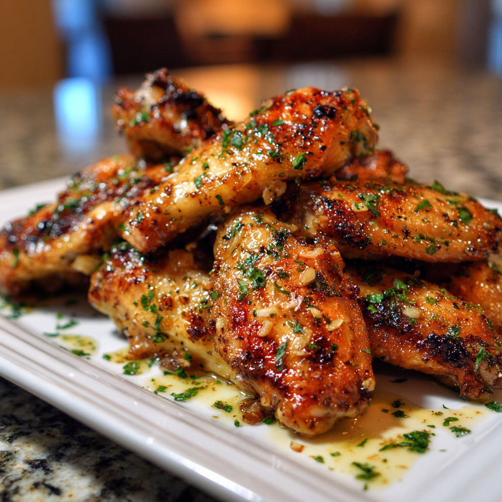 Lemon Garlic Chicken Wings - Lemon Garlic Chicken Wings