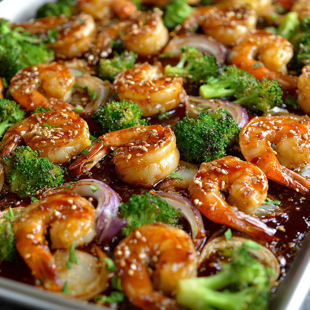 Sheet Pan Honey Garlic Shrimp
