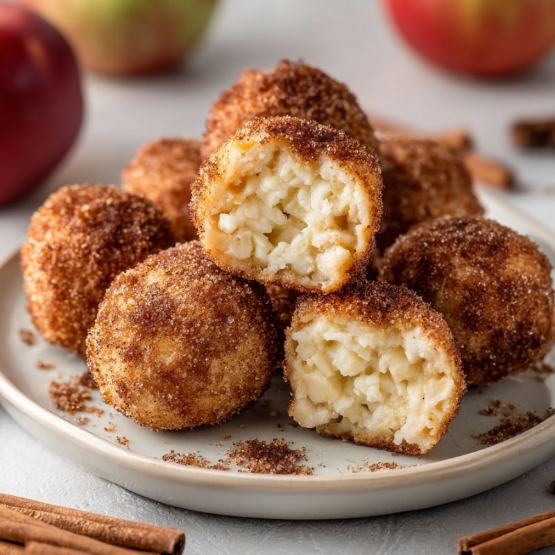 Soft Cinnamon Apple Cottage Cheese Bites