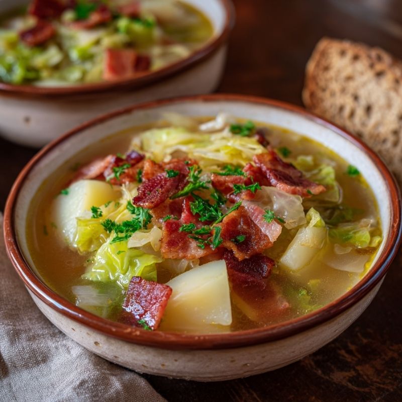 Irish Bacon Cabbage Potato Soup Recipe