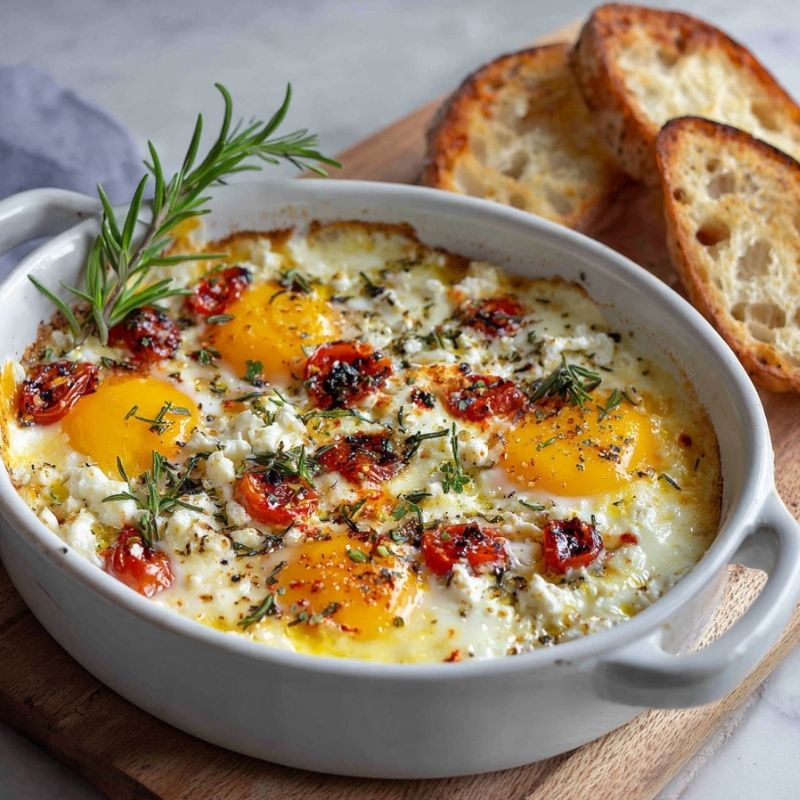 Mediterranean Baked Feta Eggs