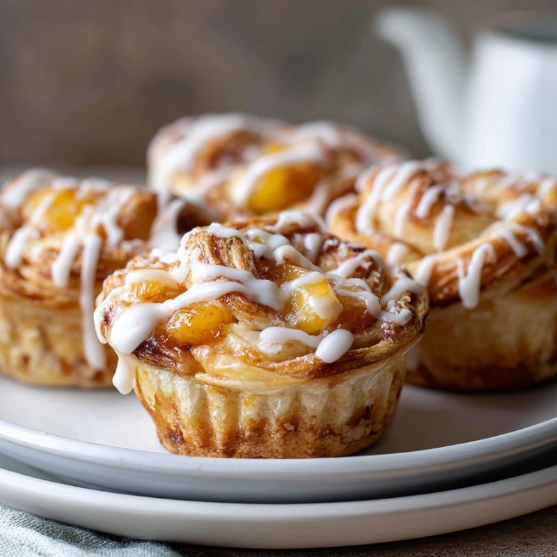 Irresistible Peach Pie Cruffins