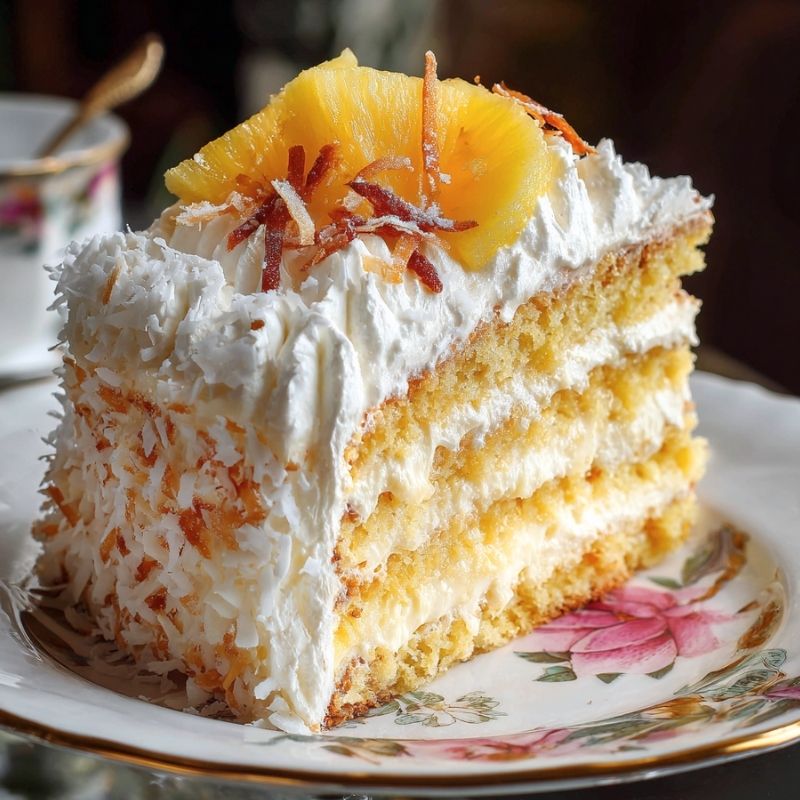 Luscious Pineapple And Coconut Dream Cake