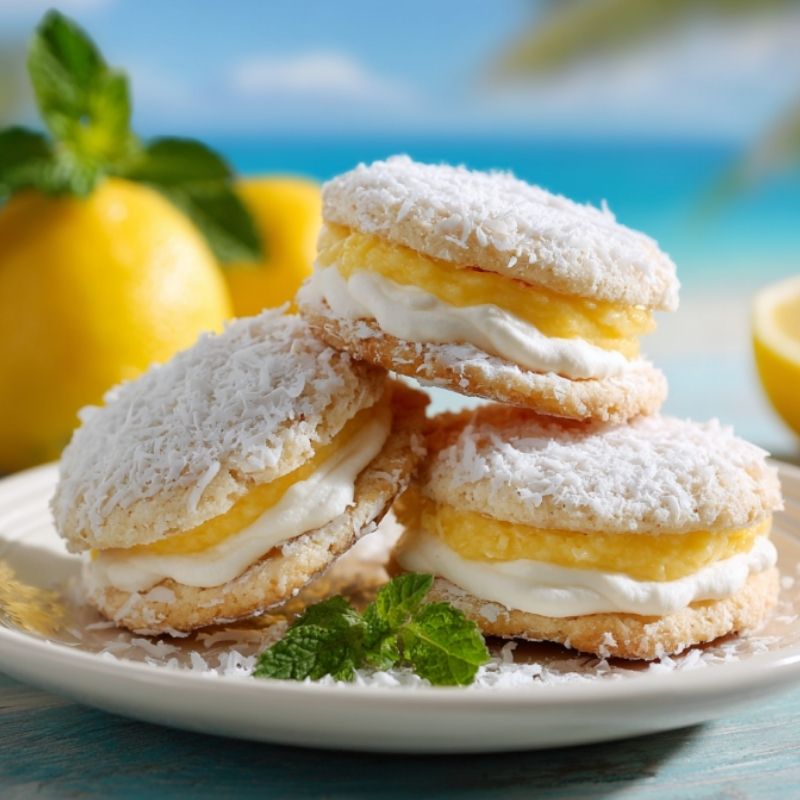Decadent Lemon Coconut Heaven Cookies