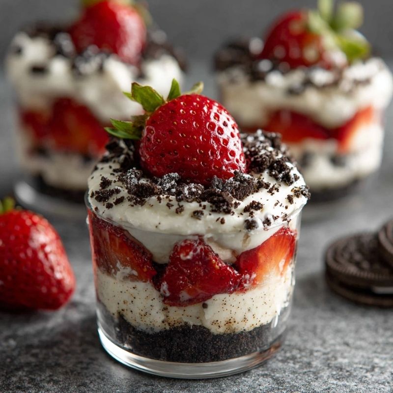 Dreamy Strawberry Oreo Cheesecake Cup