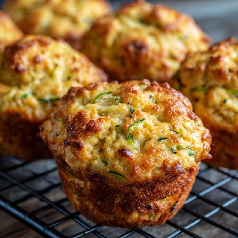 Tender Chicken, Cheese, And Zucchini Muffins