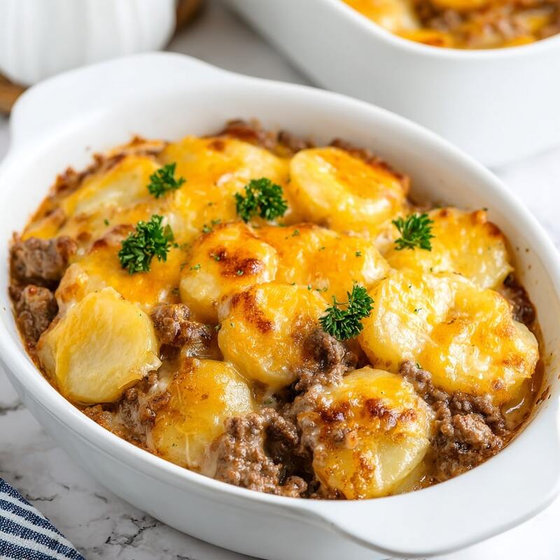 Hearty Hamburger Potato Casserole