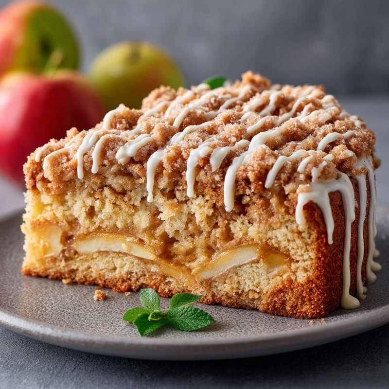Ultimate Apple Crumb Cake With Cinnamon Apple Drizzle