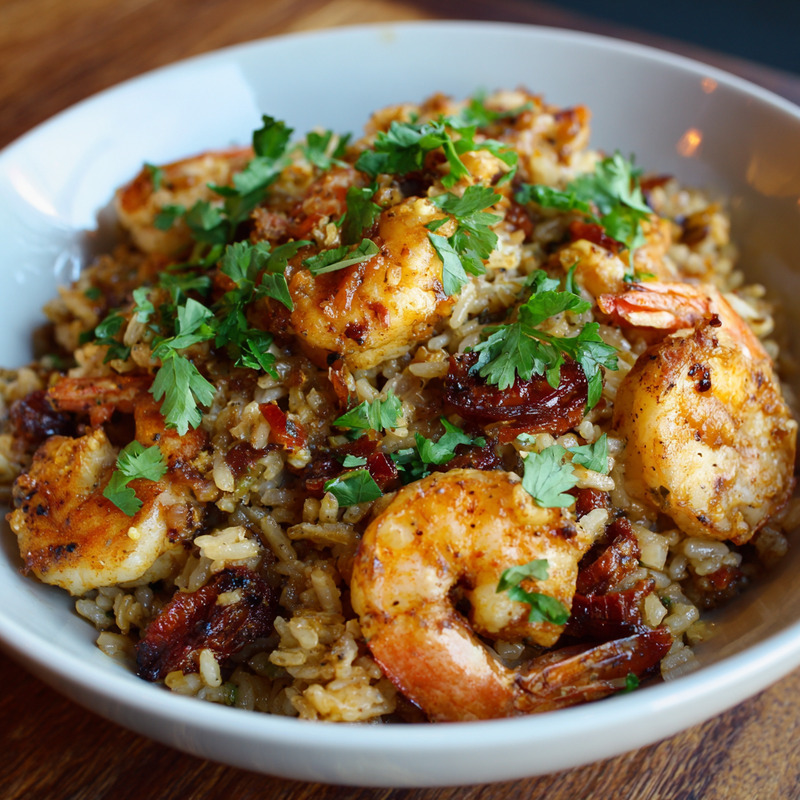 Comforting Shrimp Dirty Rice