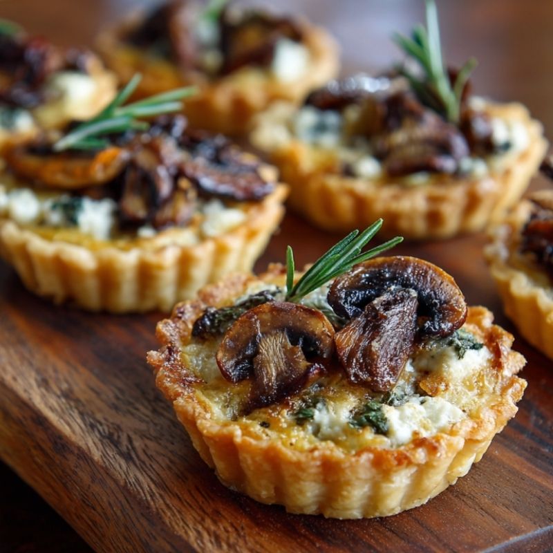 Savory Mushroom Goat Cheese Tarts