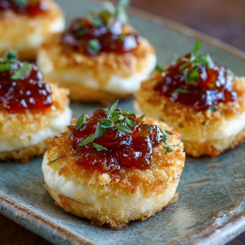 Delightful Cheesy Thumbprint Appetizers With Hot Pepper Jelly