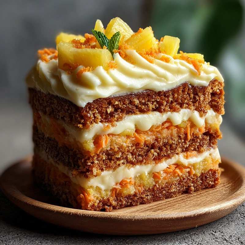 Creamy Pineapple Carrot Cream Cake