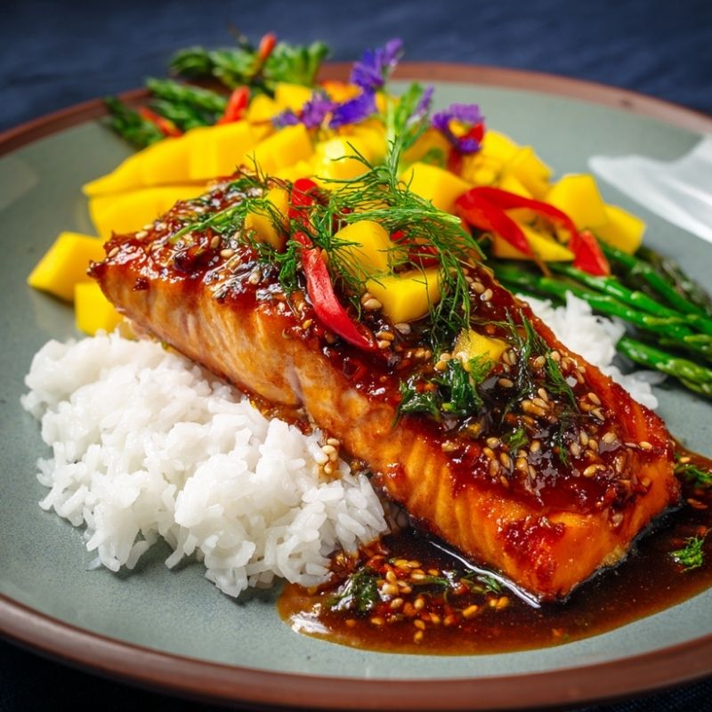 Tangy Mango Teriyaki Salmon