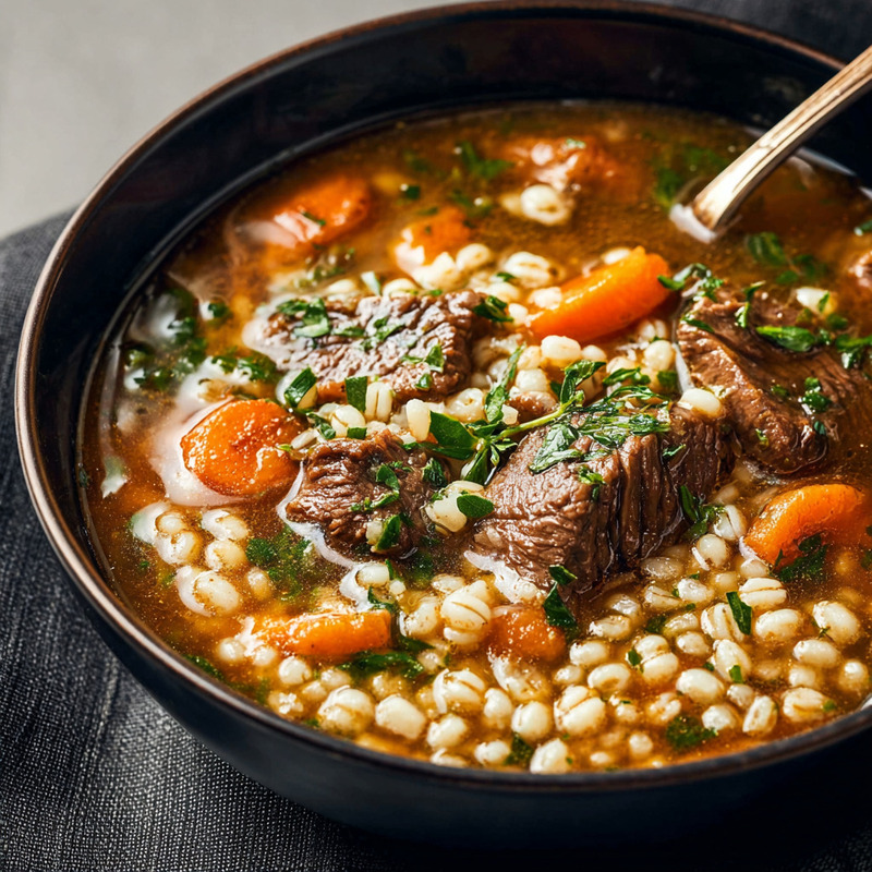 Comforting Gordon Ramsay Beef Barley Soup