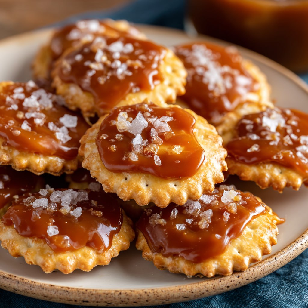 Rich Salted Caramel Cracker Bites