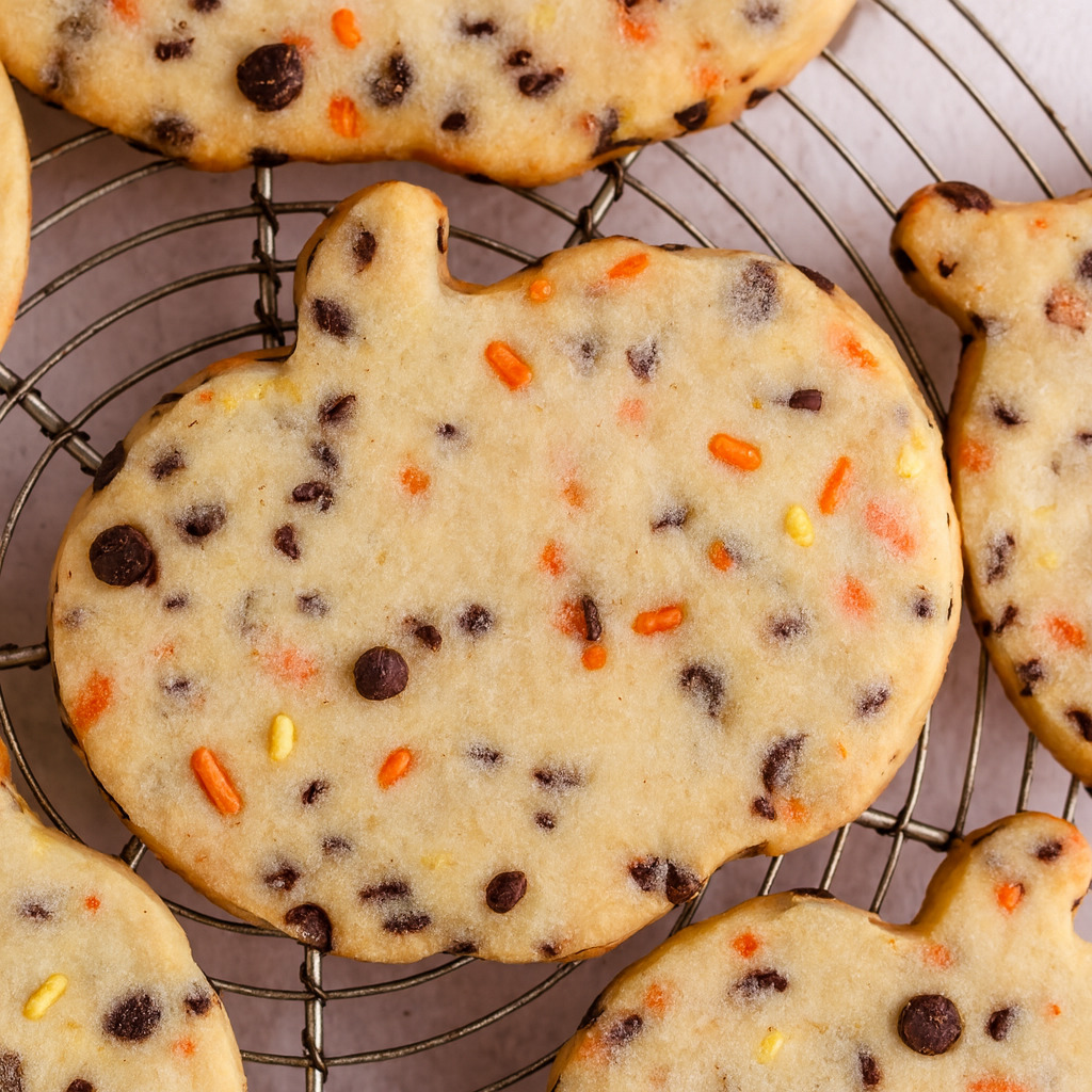 Melt-In-Your-Mouth Halloween Shortbread Cookies