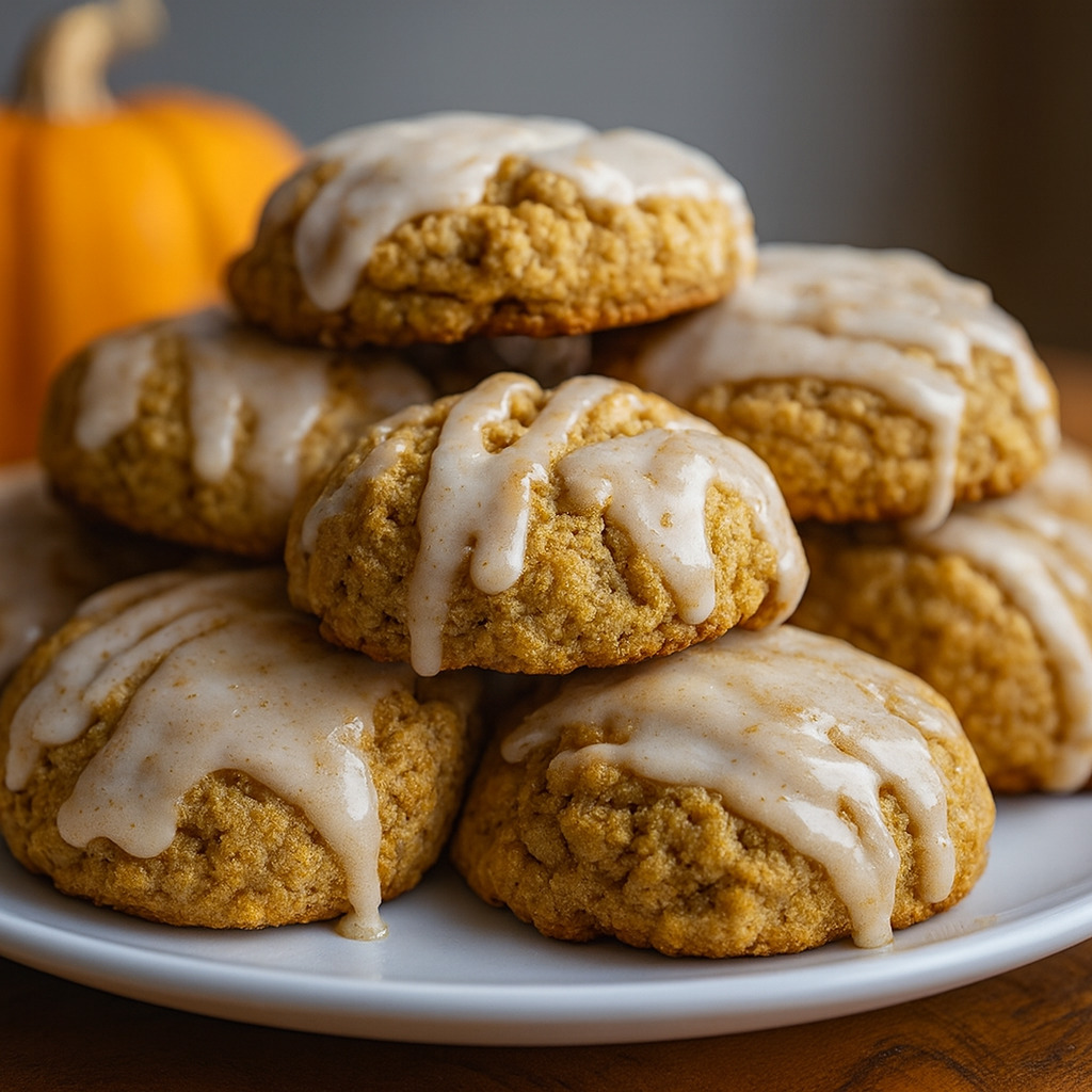 Frosted Maple Pumpkin Cookies
