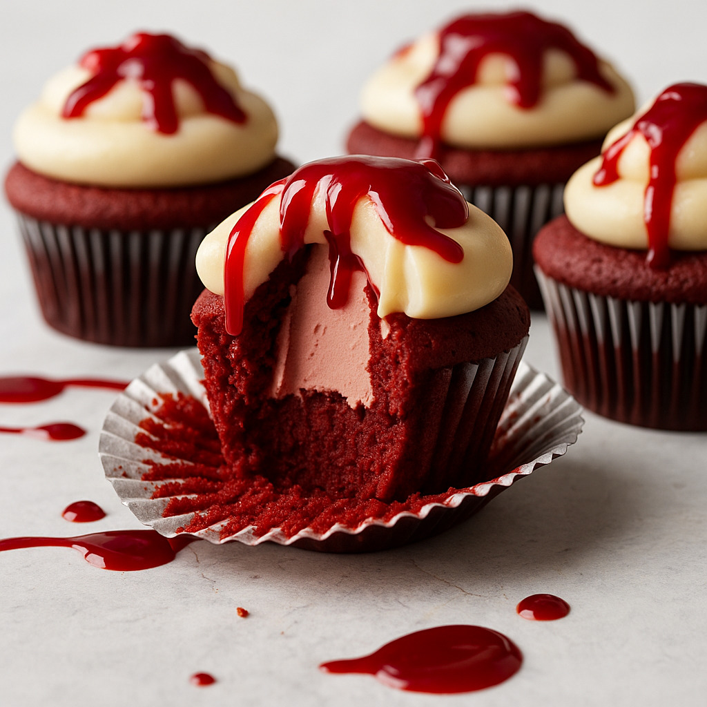 Enchanting Vampire Bite Halloween Cupcakes