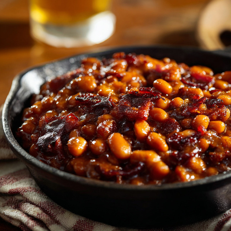Zesty Root Beer Baked Beans