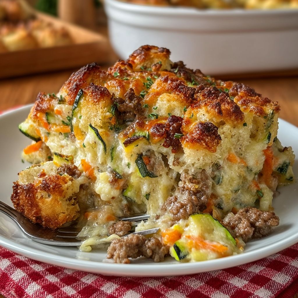 Flavorful Zucchini Hamburger Casserole - PP234 Thumb Flavorful Zucchini Hamburger Casserole