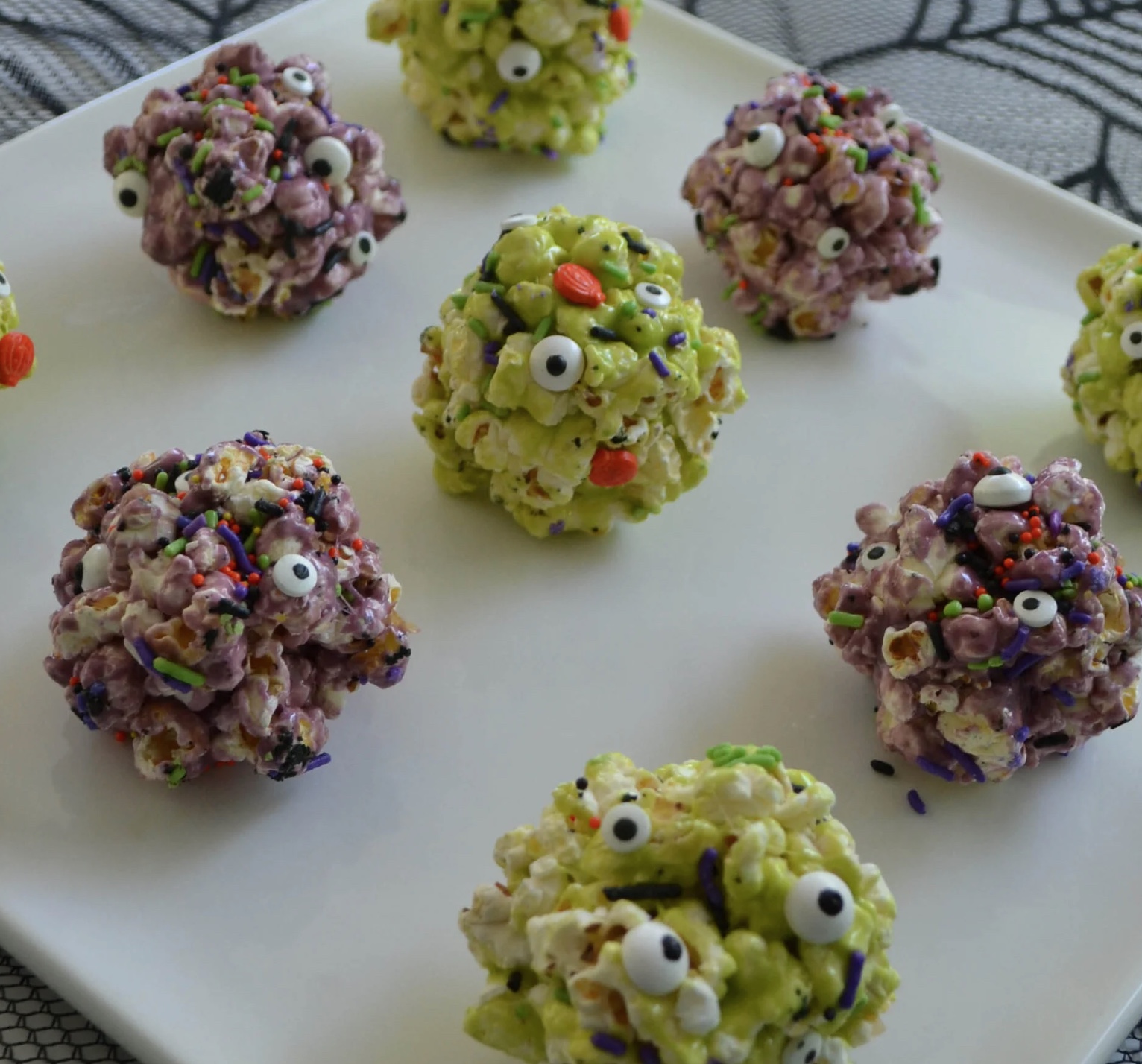 Whimsical Monster Mash Popcorn Balls