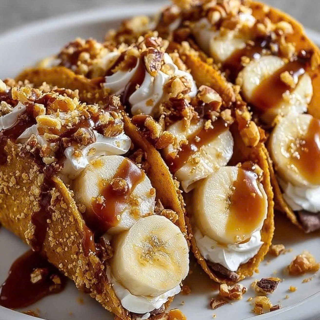 Indulgent Caramel Banana Nuts Tacos - PP268 Thumb Indulgent Caramel Banana Nuts Tacos