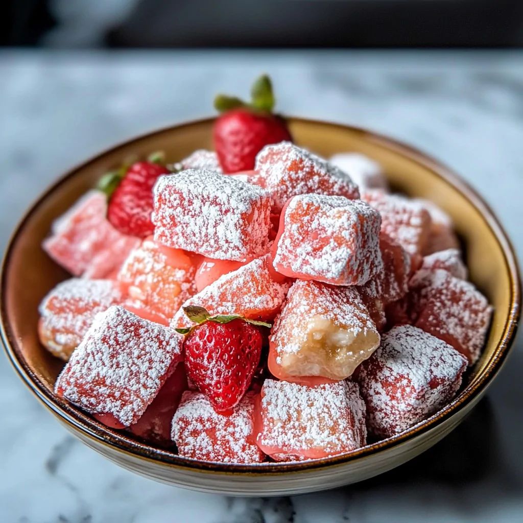 Velvety Strawberry Shortcake Puppy Chow