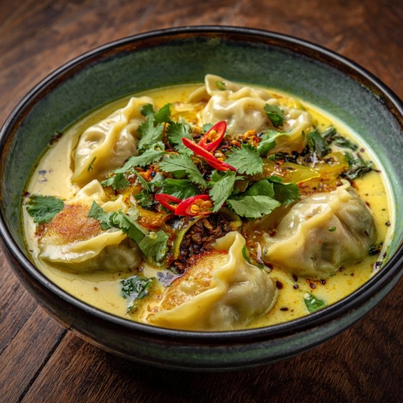 Comforting Thai Coconut Curry Dumpling Soup - PP71 Thumb Comforting Thai Coconut Curry Dumpling Soup