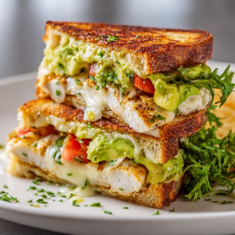 Flavor-Packed Chicken Avocado Melt Sandwich