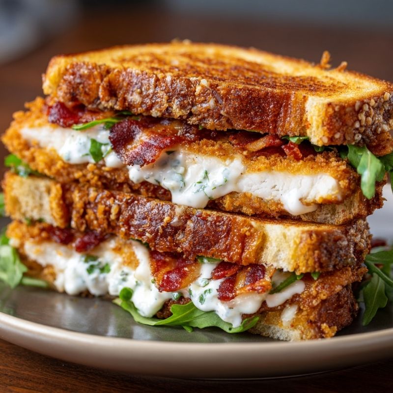 Savory Crispy Bacon And Ranch Chicken Melt