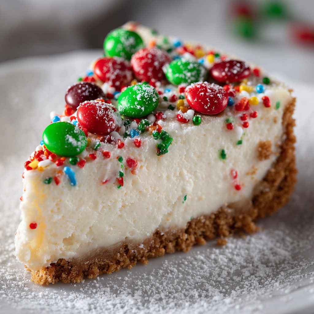 Creamy Christmas Sugar Cookie Cheesecake