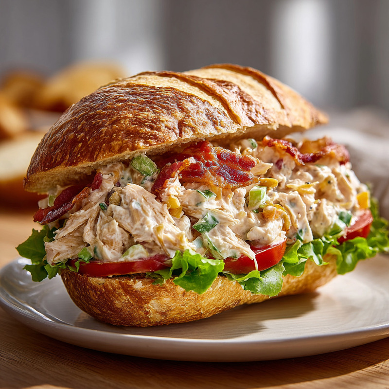 Creamy Bacon Ranch Chicken Salad Sandwich - PP297 Thumb Creamy Bacon Ranch Chicken Salad Sandwich
