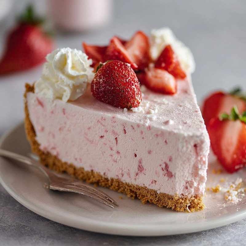 Luscious Strawberry Mousse Pie
