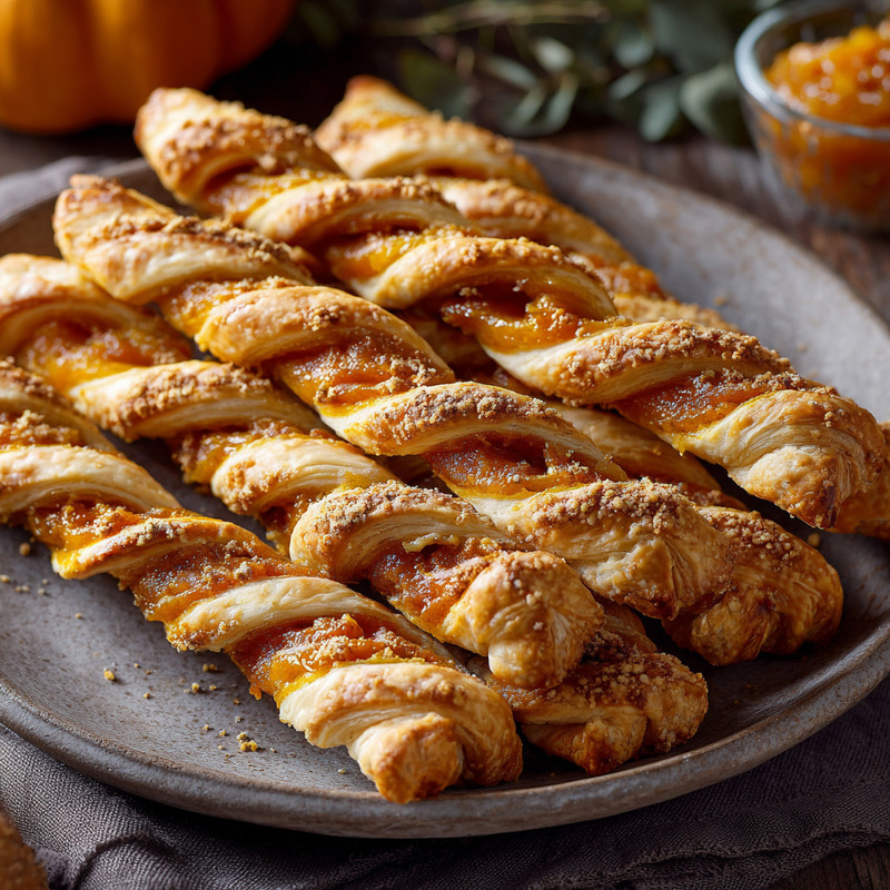 Festive Pumpkin Pie Twists