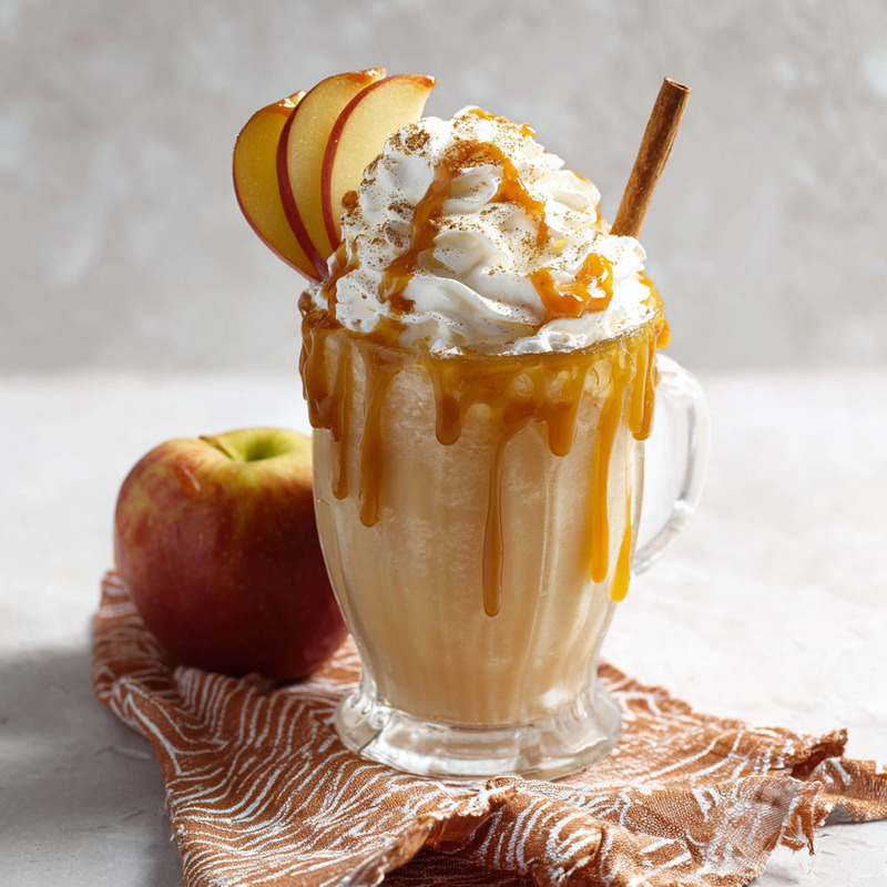 Frosty Spiked Caramel Apple Milkshake