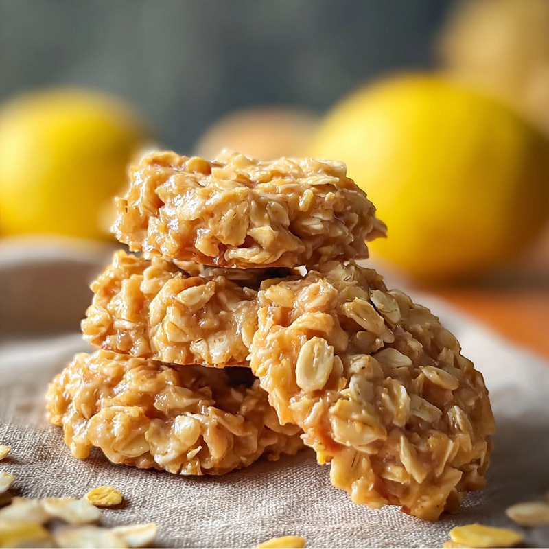 Zesty Lemon Oatmeal No-Bake Cookies