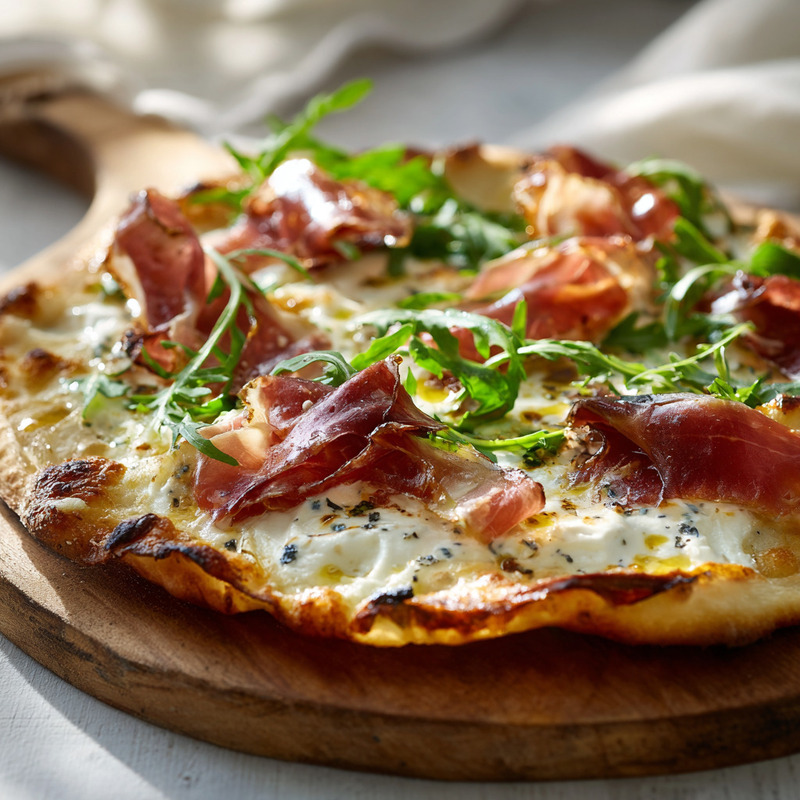 Creamy White Pizza With Prosciutto