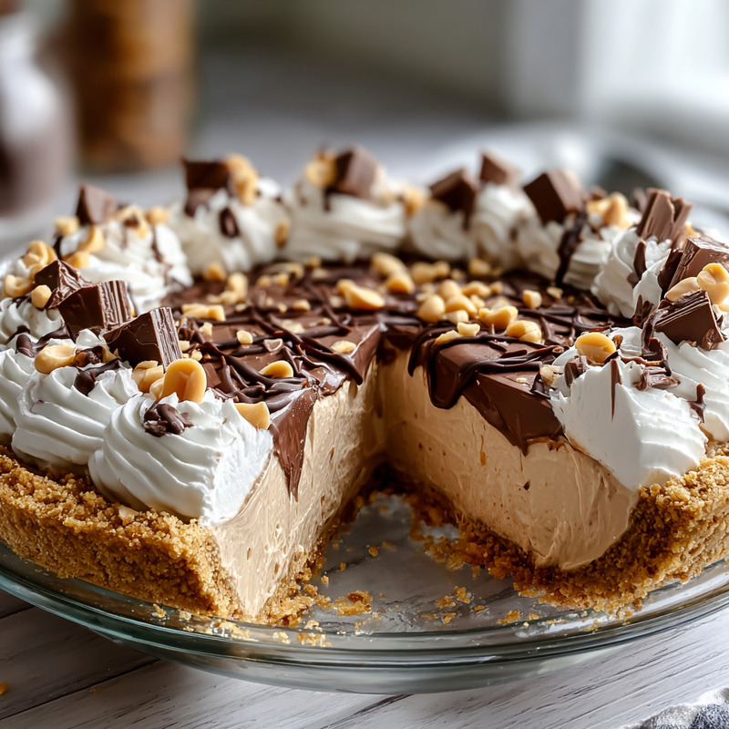 Decadent No Bake Cream Cheese Peanut Butter Pie