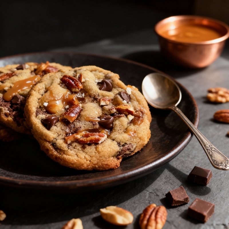 Fudgy Turtle Pudding Cookies