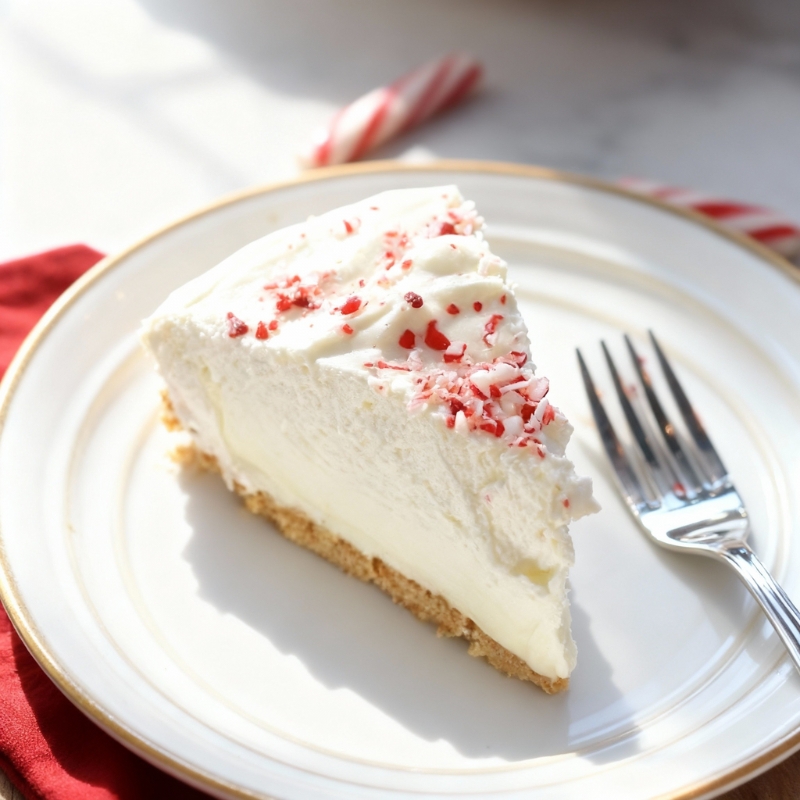 Heavenly Peppermint Cream Cheese Pie