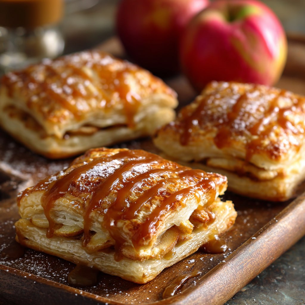 Easy Caramel Apple Puff Pastry