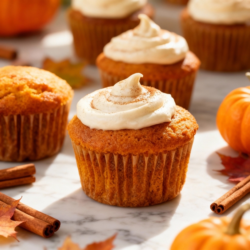 Heavenly Moist Pumpkin Cupcakes