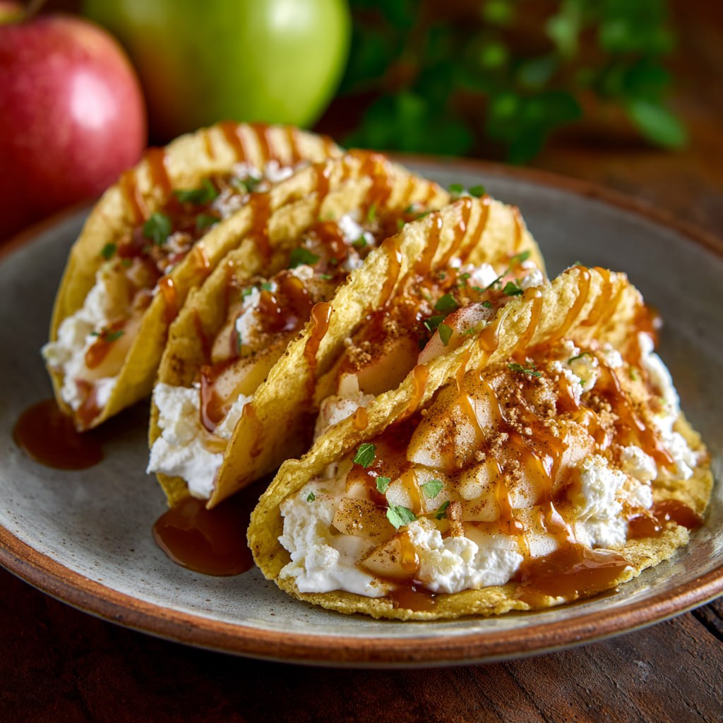 Velvety Apple Cheesecake Tacos
