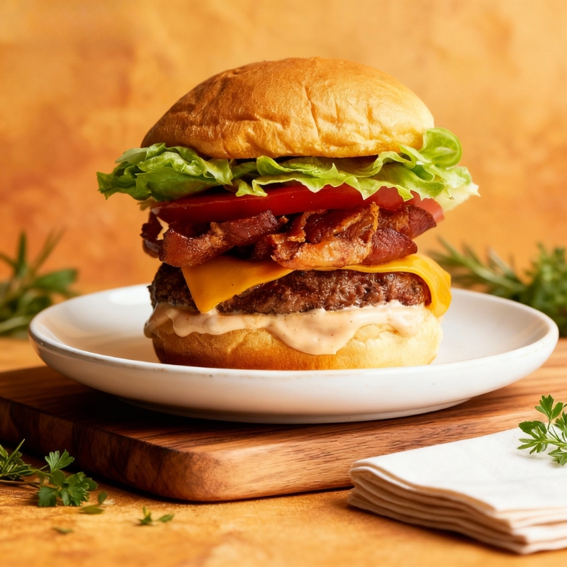 Ultimate Cheesy Bacon Burger