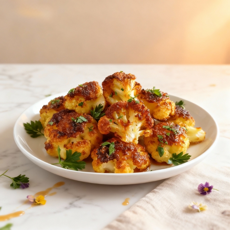 Quick Crispy Roasted Cauliflower