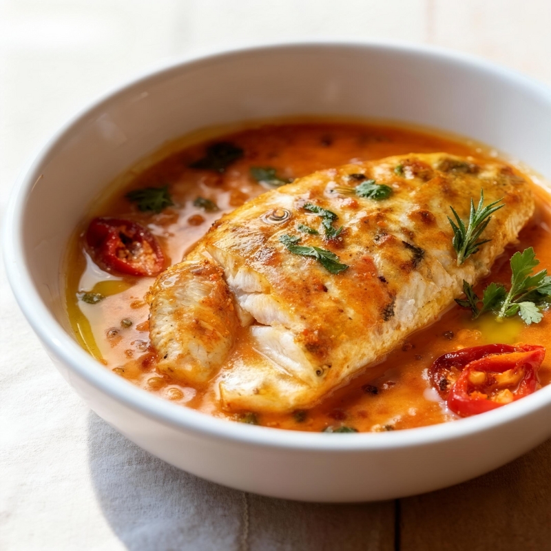 Elegant Tilapia in Roasted Pepper Sauce