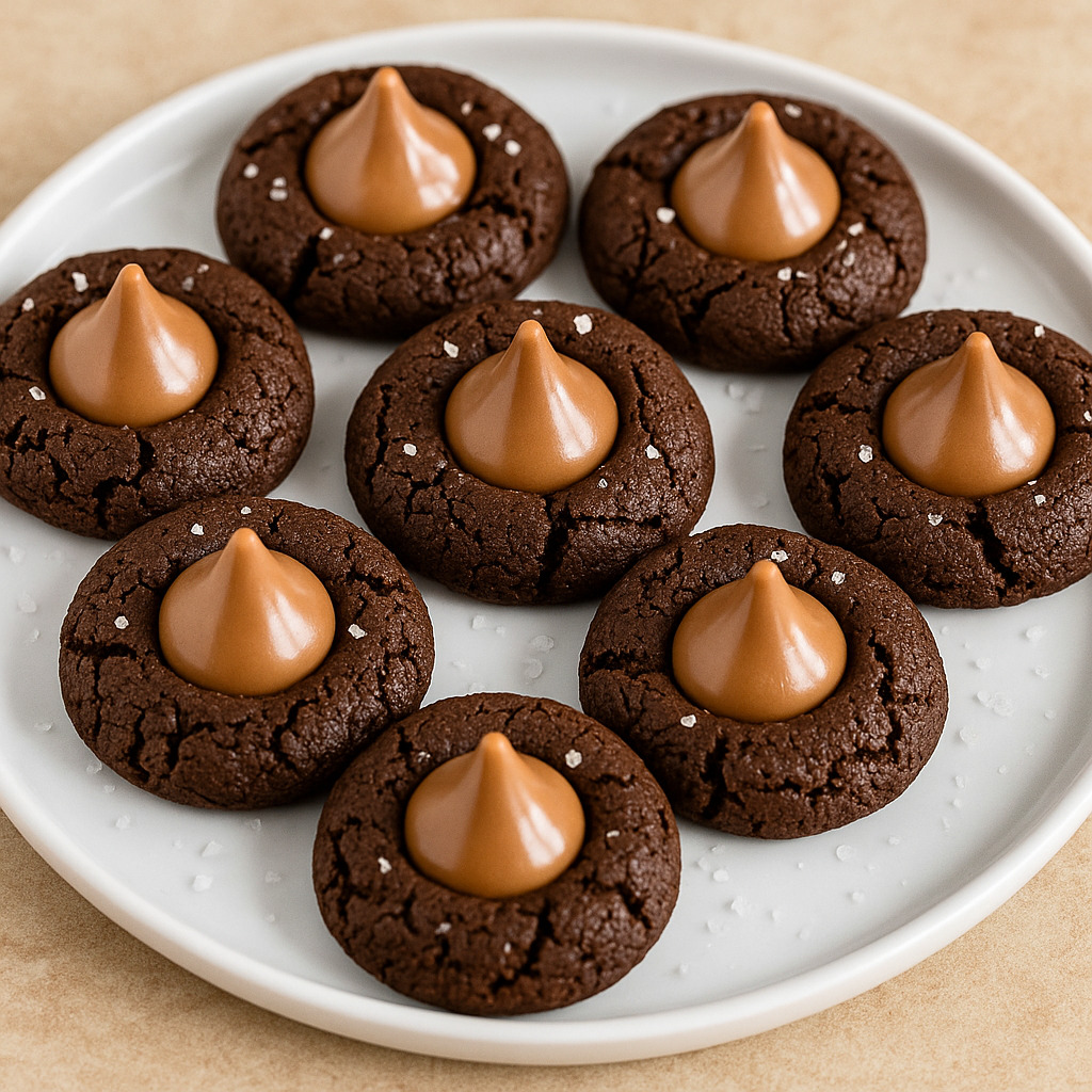 Rich Chocolate Caramel Blossoms