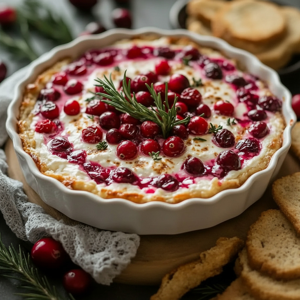 Sweet And Tangy Baked Cranberry Cream Cheese Dip