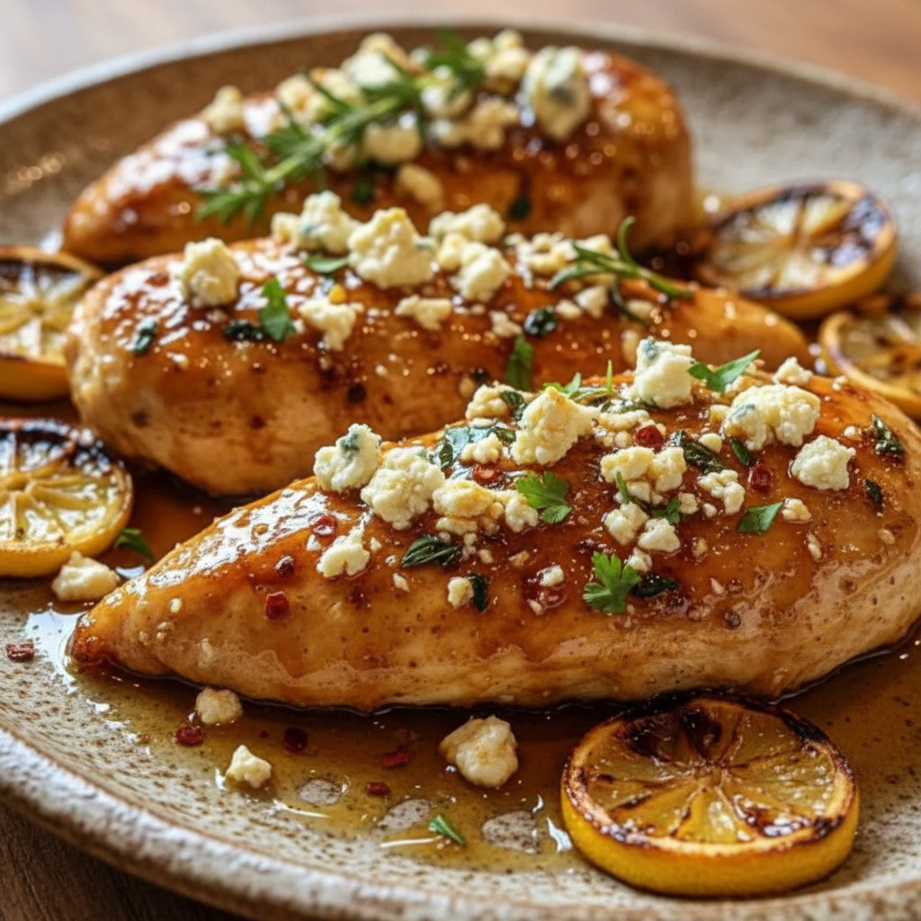 Sizzling Hot Honey Infused Feta Chicken